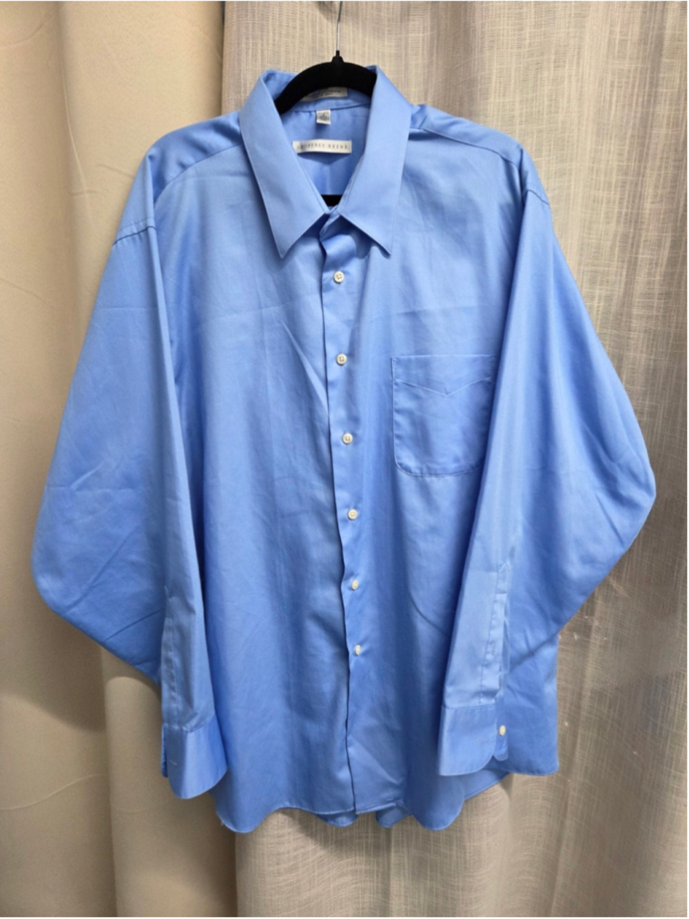 Geoffrey Beene Blue Men's Dress Shirt Size XXL Corporate Chic Eclectic Grandpa